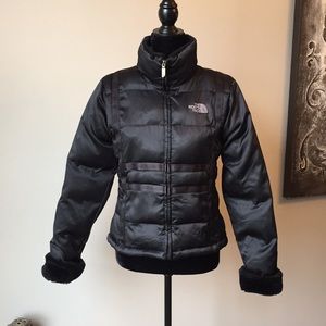 Black North Face Puffer Jacket w/ Faux Fur